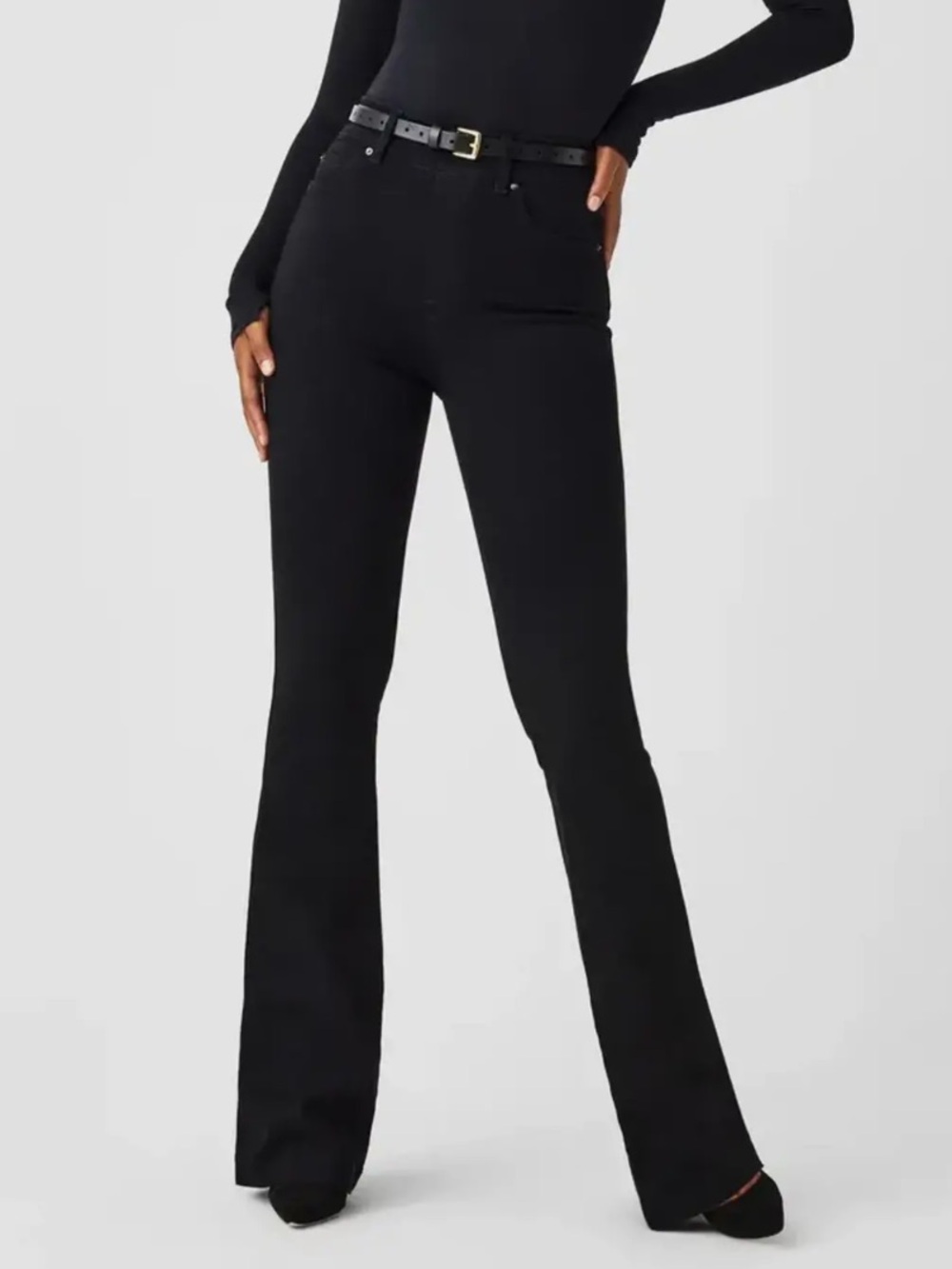 SPANX Shape EveryWear Flare Jeans Black Size Small